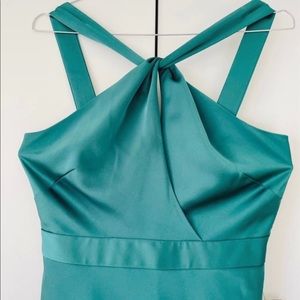 NWT J.Crew Emerald Green Satin Midi Dress – Size 4